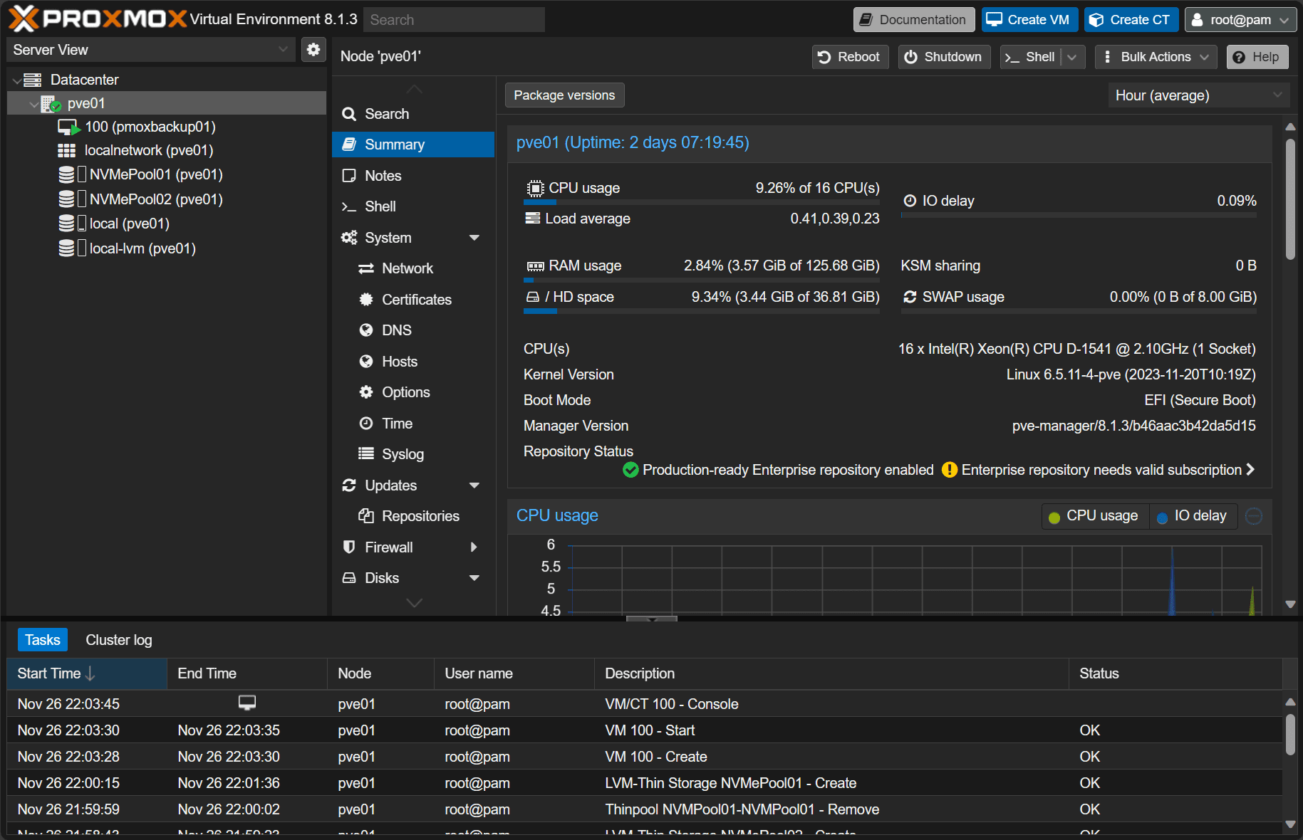 Running the proxmox backup server on proxmox ve