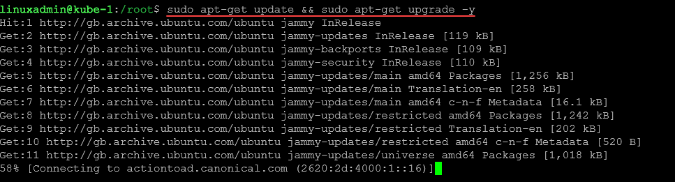 Updating the kubernetes hosts in the lab