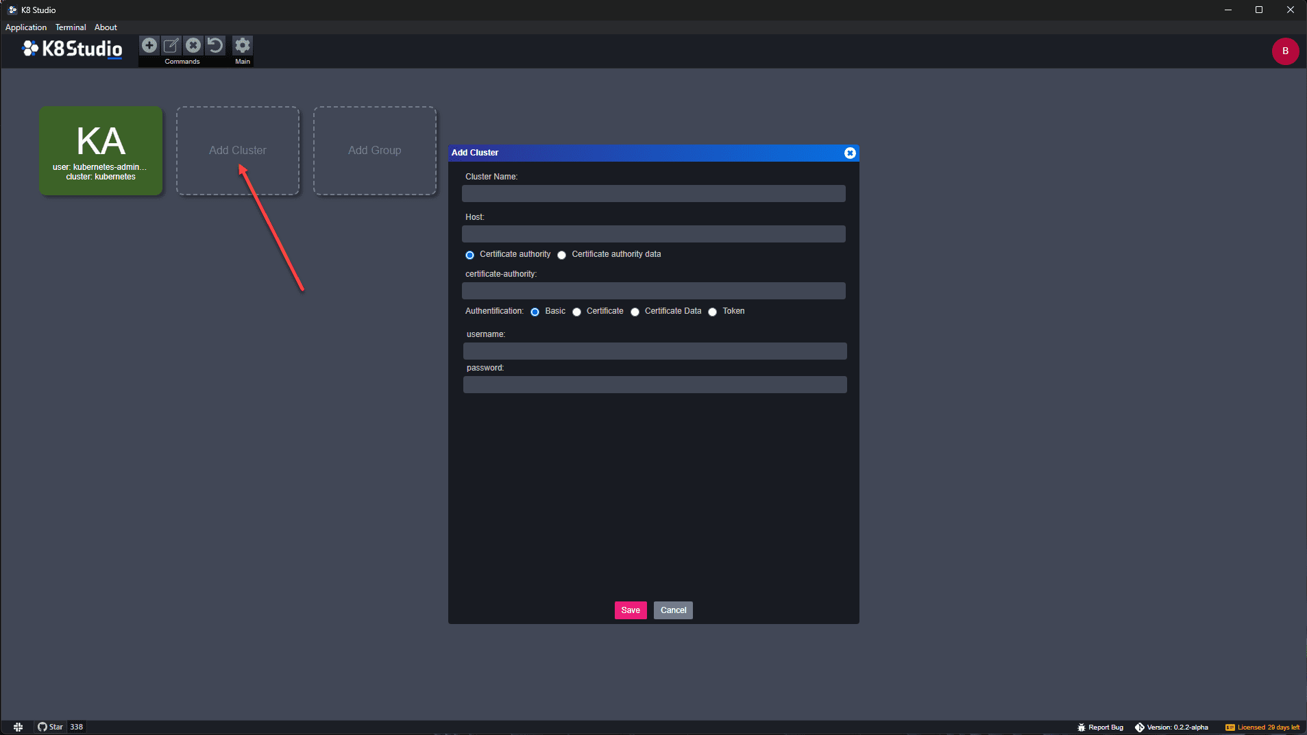 Adding another cluster connection