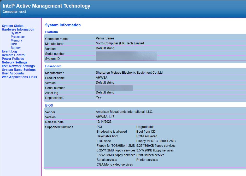Intel vpro out of band management