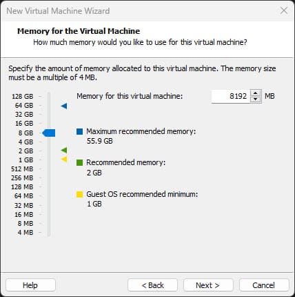 Configuring the assigned memory for silverblue