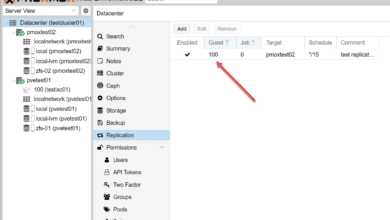 05 the proxmox replication job is successfully created and enabled