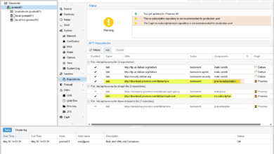 No subscription repositories have been added to proxmox ve server 1