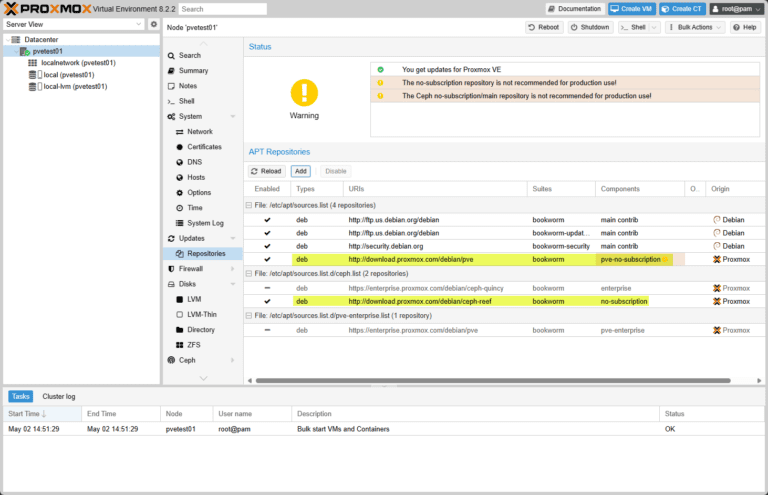 Proxmox Management Interface VLAN tagging configuration