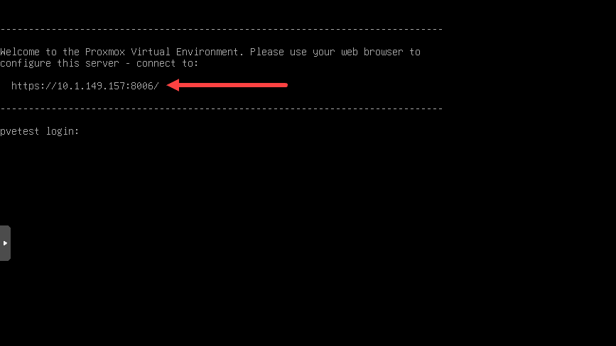 Viewing the promxox server command line console