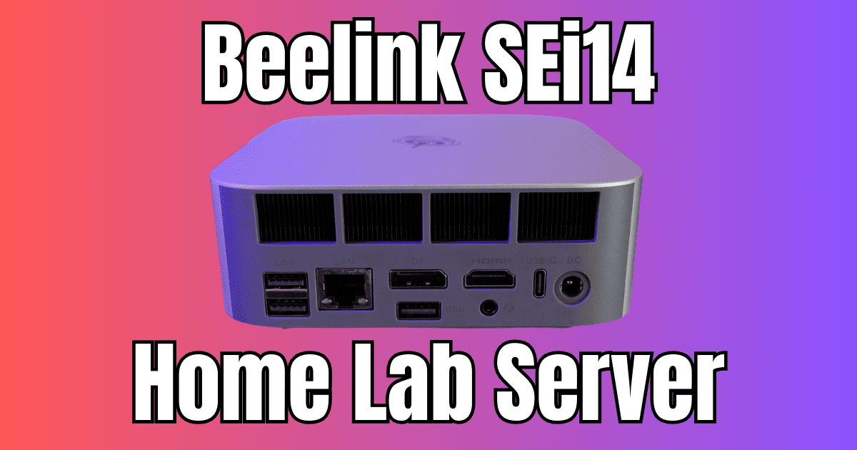 Beelink Sei14 Mini PC Review as a Home Lab Server with Intel