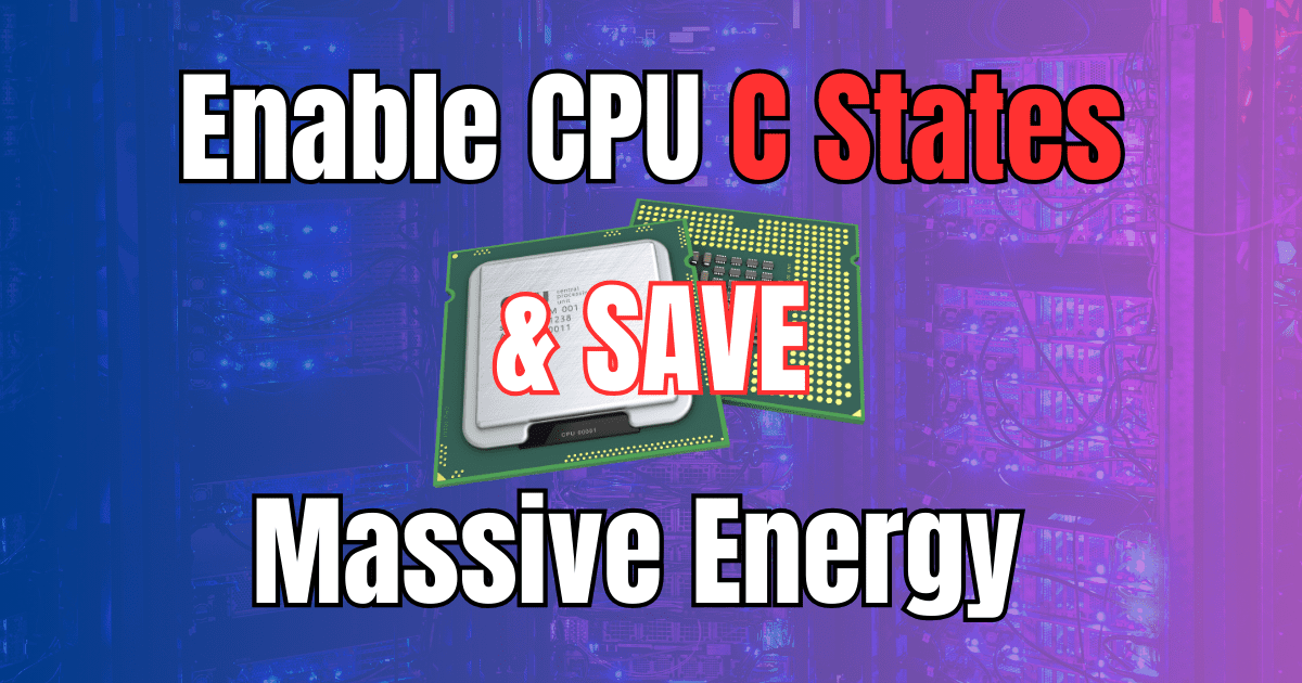 Enable c states