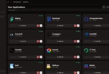 Applications screen