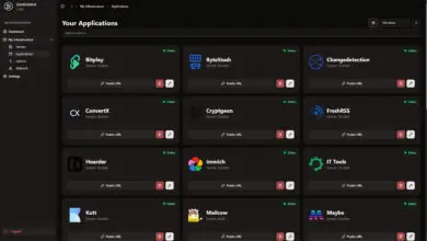Applications screen