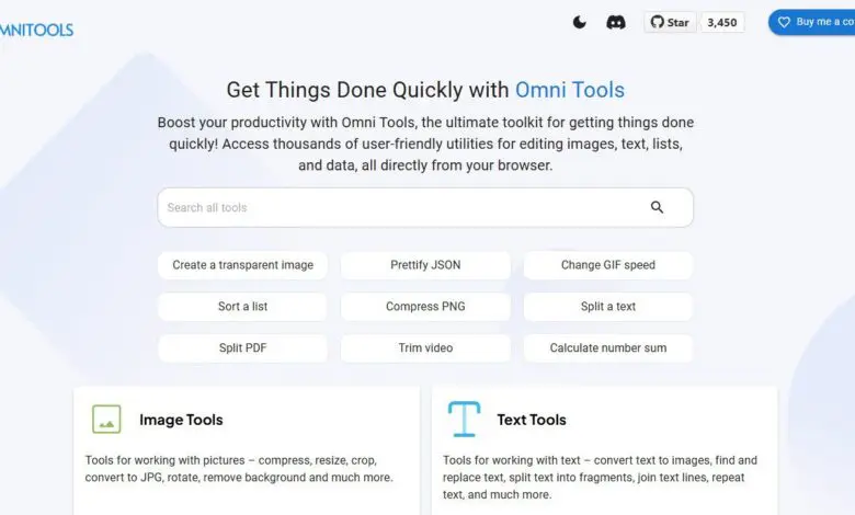 Omnitools swiss army knife self hosted utilities
