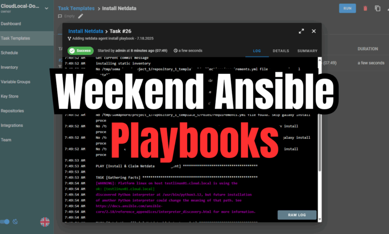Weekend ansible playbooks