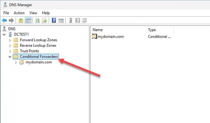 Forwarding over to unbound server using conditional forwarding dns