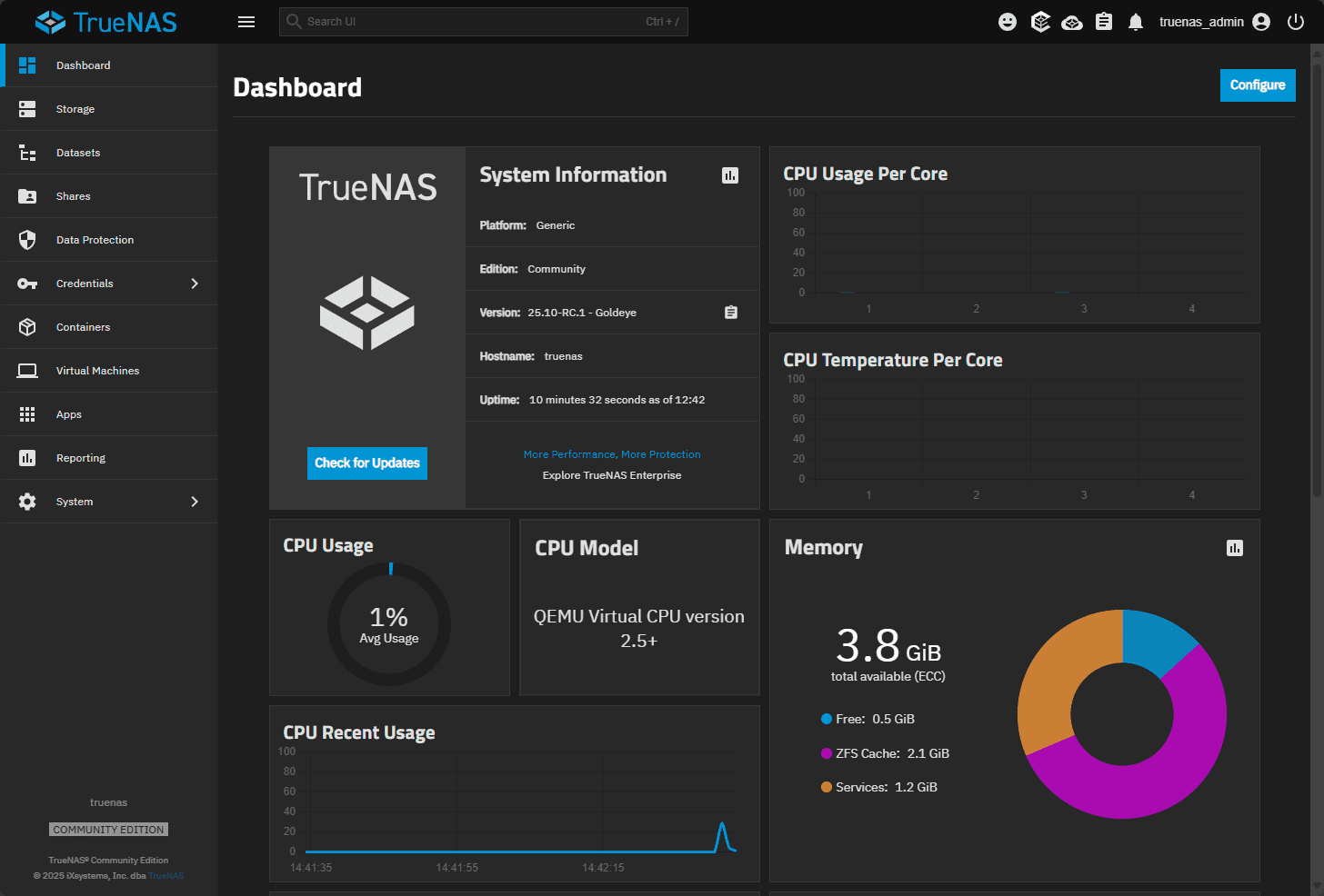 Truenas scale 25.10 rc1