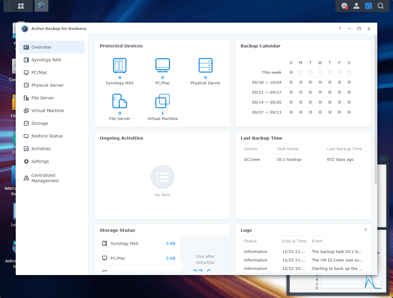 Active backup for business