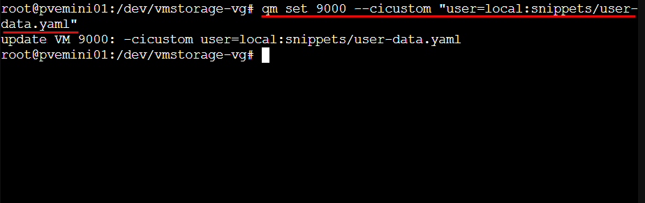 Adding a custom script using proxmox snippets