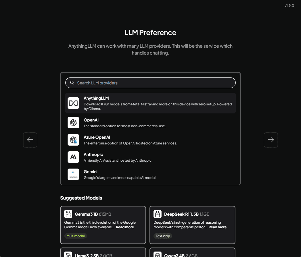 Anythingllm llm preference configuration