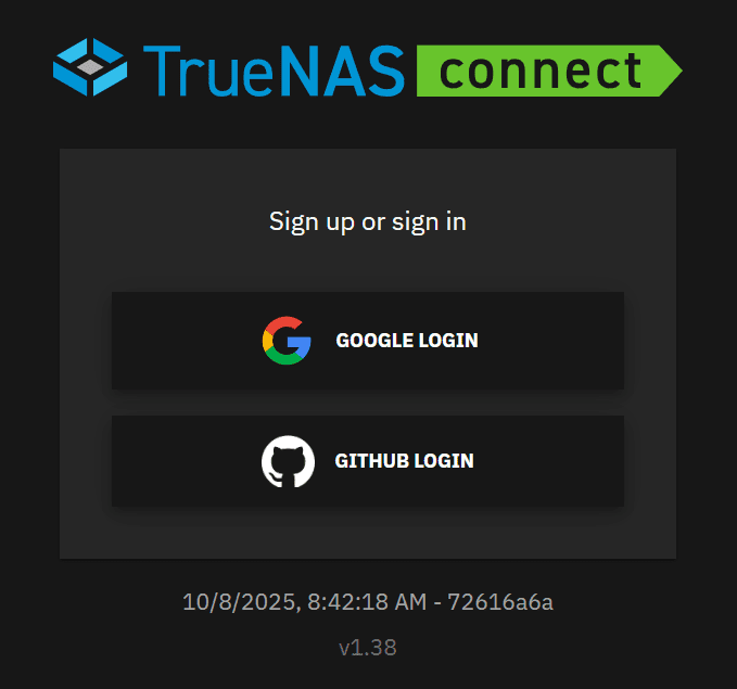Current oauth options with truenas connect