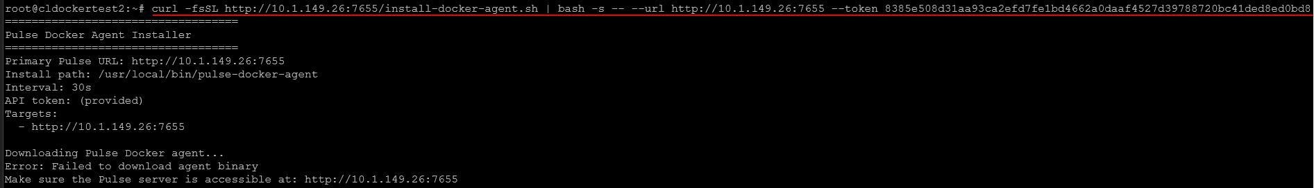 Error trying to install the docker monitoring agent