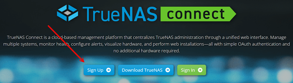 Sign up via the connect page