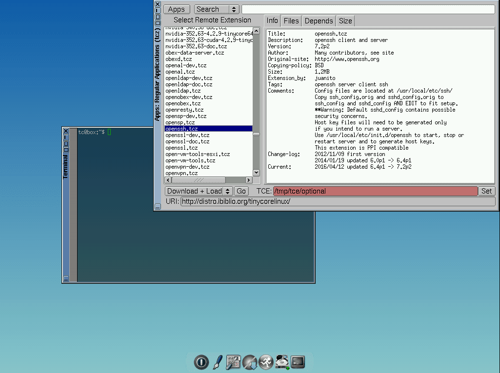 Tinycore linux