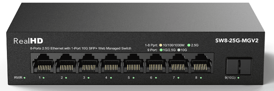 Realhd 8 port 2.5gb network switch