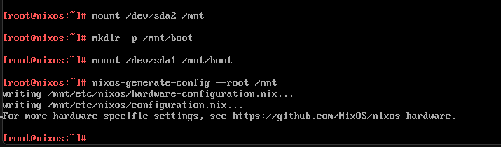 Generating the nixos config