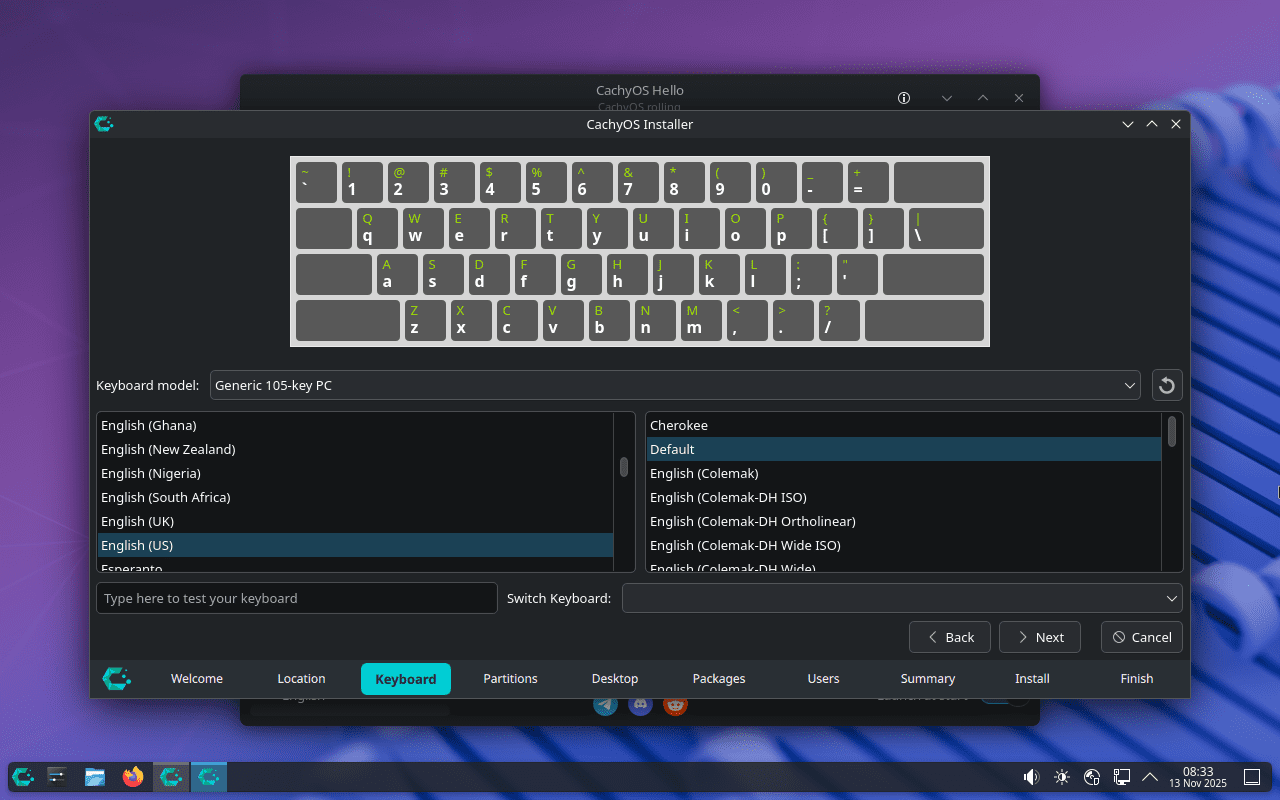 Keyboard configuration