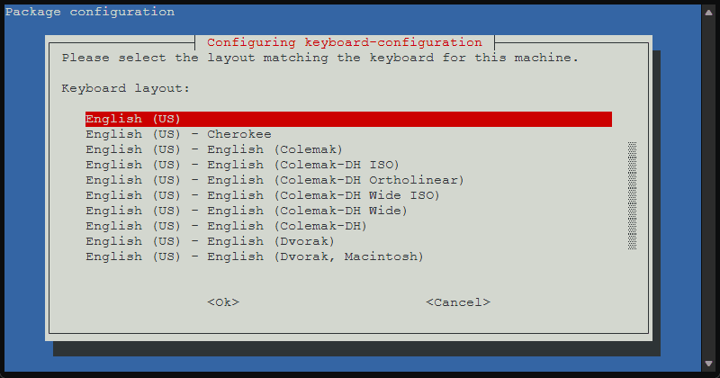 Keyboard layout for proxmox ve 9.1