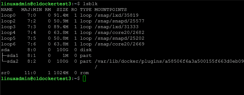 Lsblk storage troubleshooting linux command