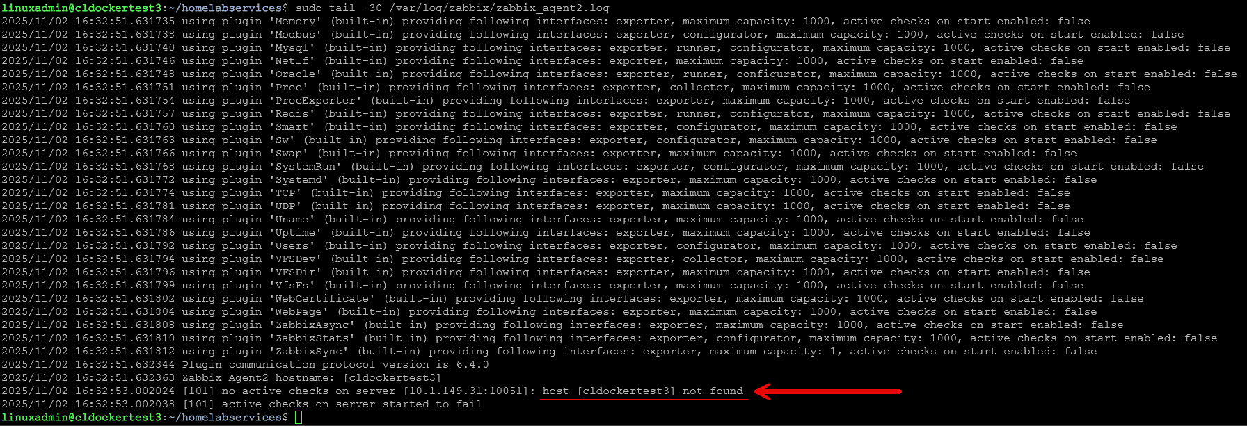 Seeing other issues in the agent 2 log