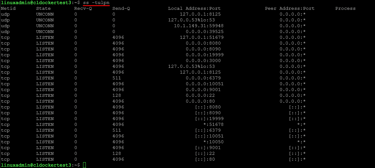 Ss tulpn command for troubleshooting linux networking problems