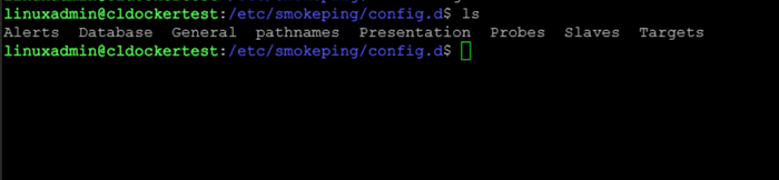 Viewing the smokeping configuration files
