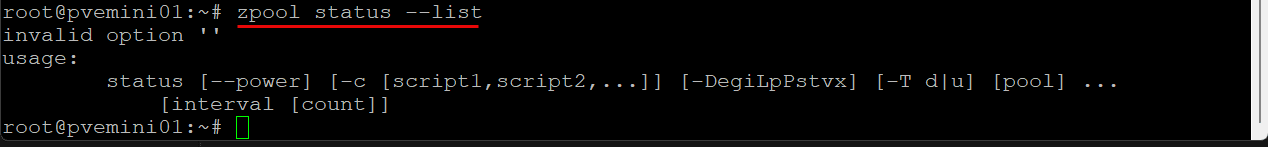 Zpool status troubleshooting
