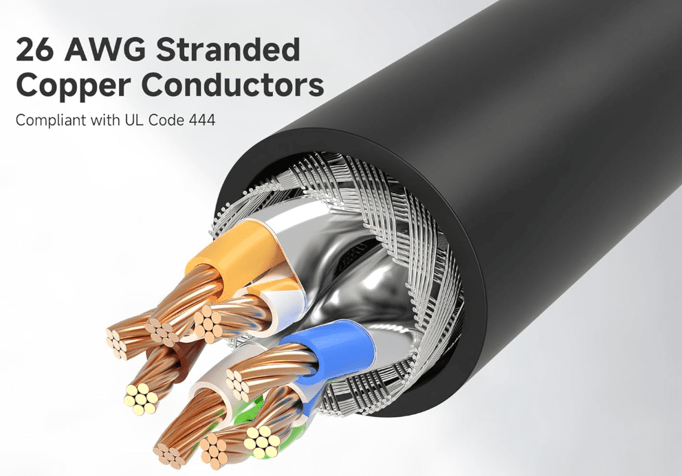 Cat6a stranded copper cable