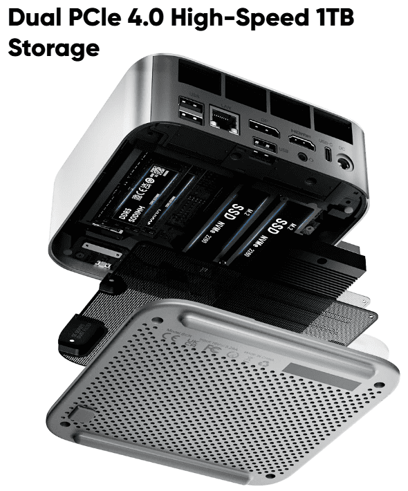 Dual pcie 4.0 high speed nvme m.2 slots