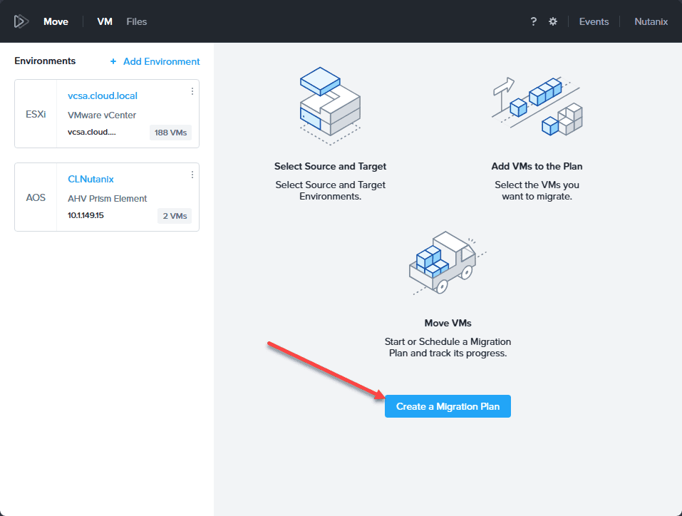 Nutanix move utility