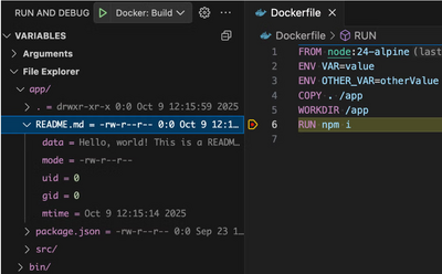 file explorer with the new docker buildx tool