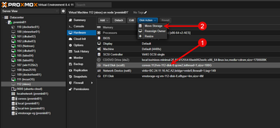 beginning to move proxmox storage