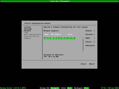 configuring the network connection