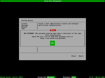 keep password requirements in mind
