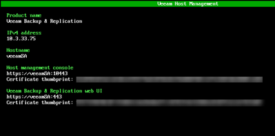 host booted for the first time