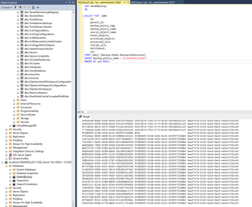 sql query to find the sessions belonging to a certain job